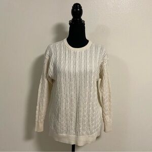 Aritzia Wilfred Sweater Women Size XS Cream Arbor Sweater Merino Wool Blend